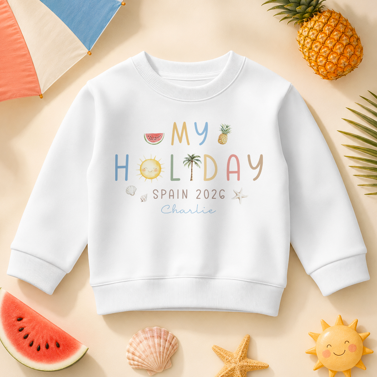 My Holiday Pastel Doodle Fruits — summer sweatshirt