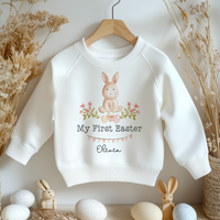 Easter Cute Bunny Personalised Toddler & Kids Sweatshirt