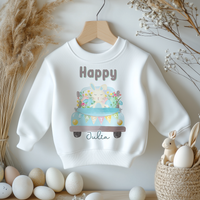 Easter Bunny Truck Personalised Toddler & Kids Sweatshirt