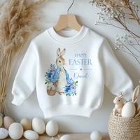 Easter (Boy) Peter Rabbit Inspired Personalised Toddler & Kids Sweatshirt