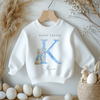 Easter Peter Rabbit Inspired Blue Personalised Toddler & Kids Sweatshirt