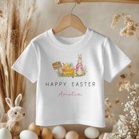 Easter Peter Rabbit Inspired Girl Personalised Toddler & Kids T Shirt