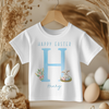 Easter Personalised Name With Blue Initial Toddler & Kids T Shirt