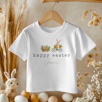 Easter Bunny On The Bike Personalised Toddler & Kids T Shirt