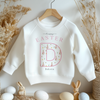Easter Pink Rabbit Pattern Personalised Toddler & Kids Sweatshirt