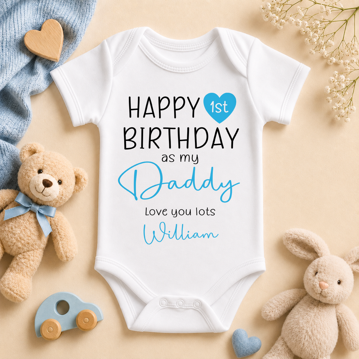 Daddy FF014B personalised baby vest bodysuit