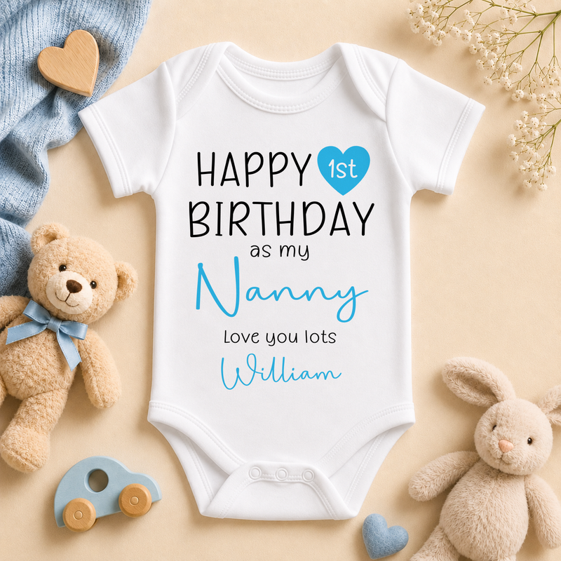 Nanny FF016B personalised baby vest bodysuit