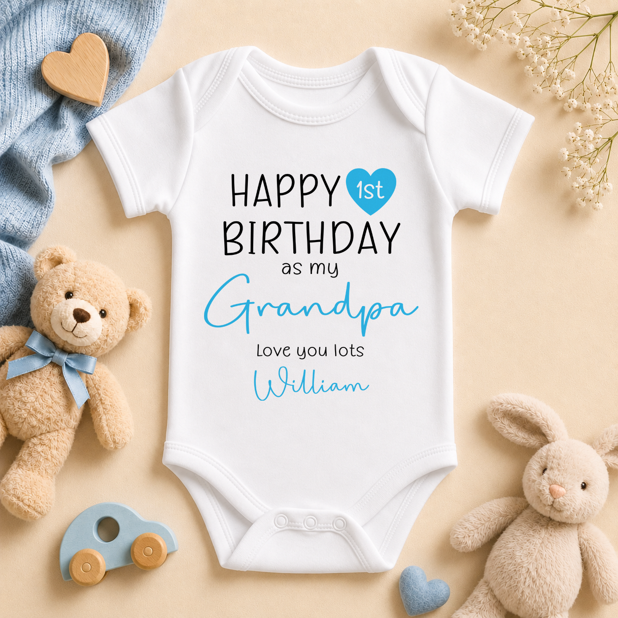 Grandpa FF017B personalised baby vest bodysuit