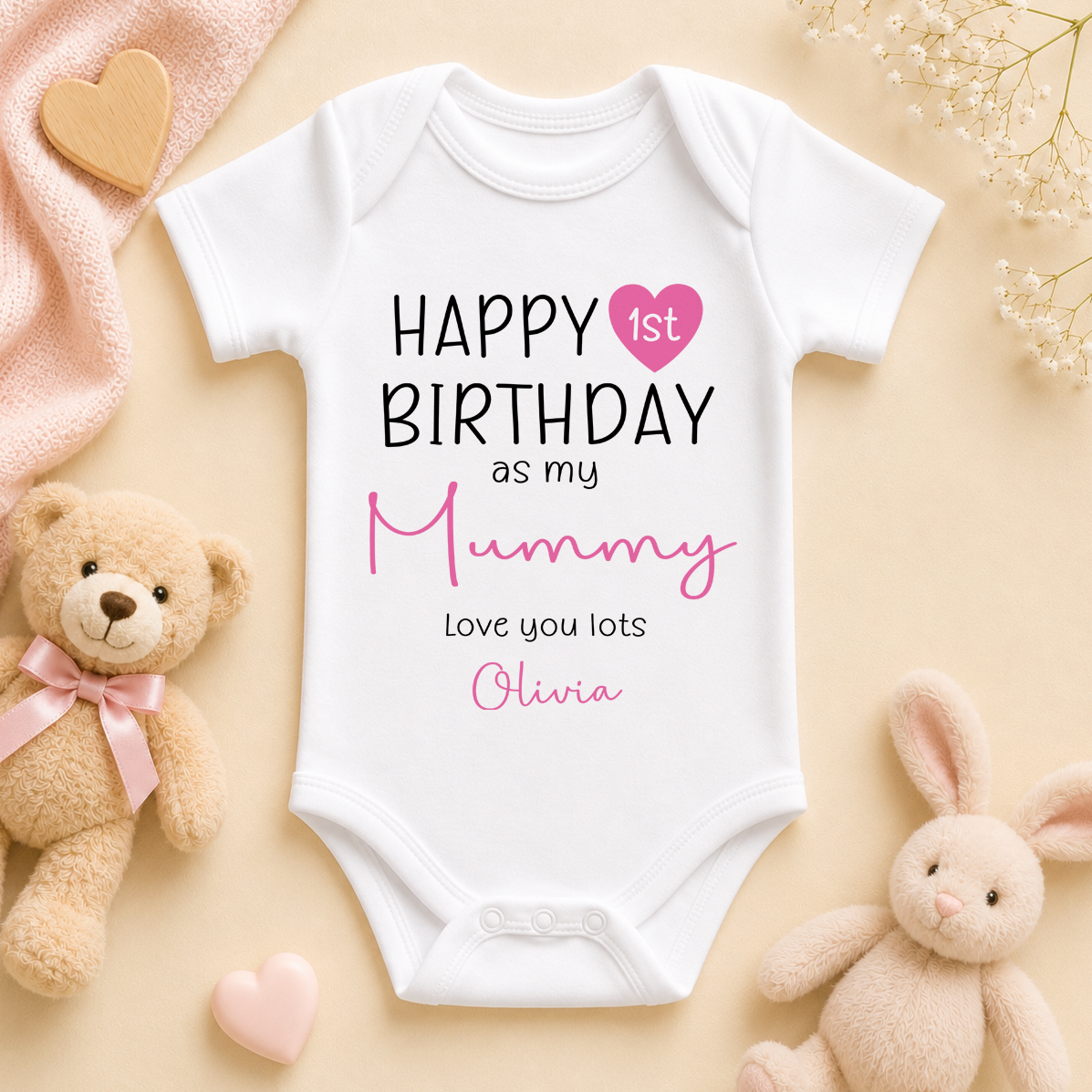 Mummy FF019B personalised baby vest bodysuit