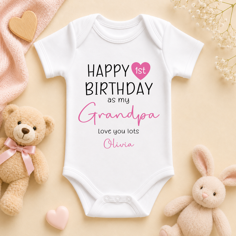 Grandpa FF020B personalised baby vest bodysuit