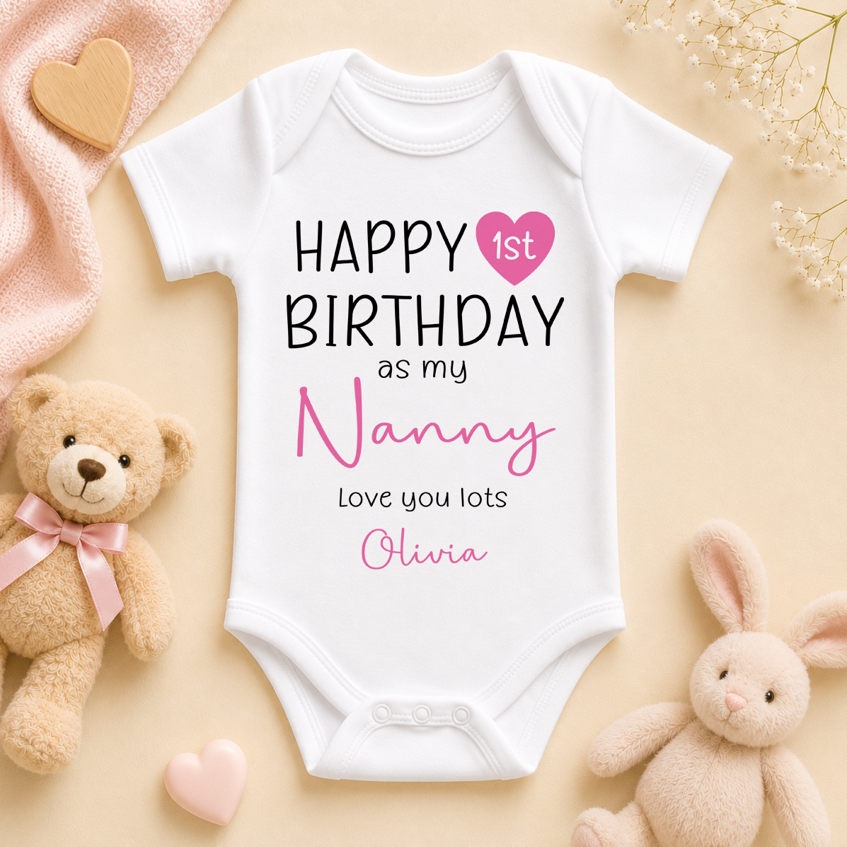 Nanny FF021B personalised baby vest bodysuit