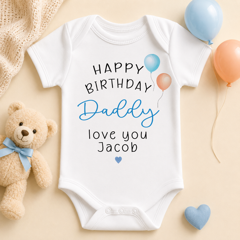 Daddy FF023B personalised baby vest bodysuit