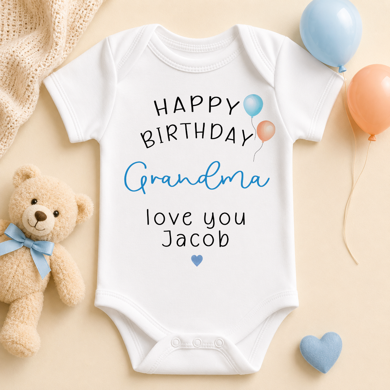 Grandma FF024B personalised baby vest bodysuit