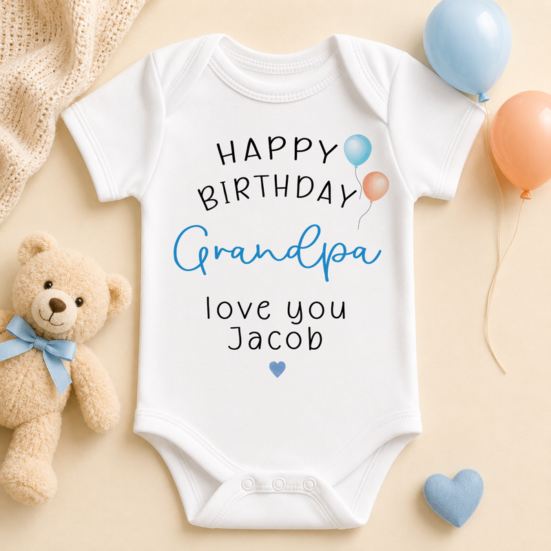 Grandpa FF025B personalised baby vest bodysuit