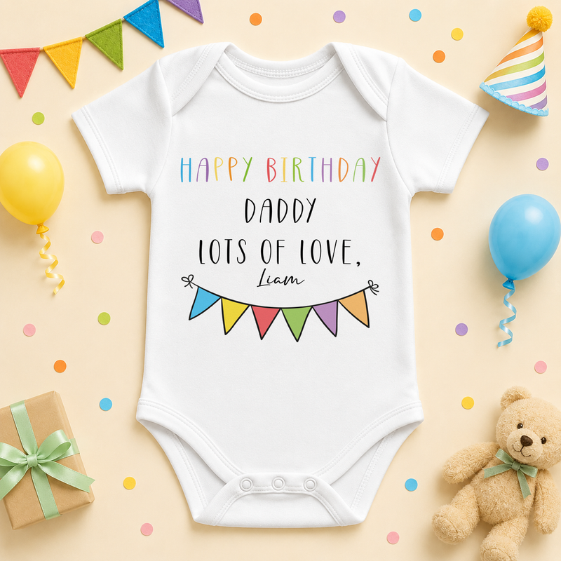 Daddy FF026B personalised baby vest bodysuit