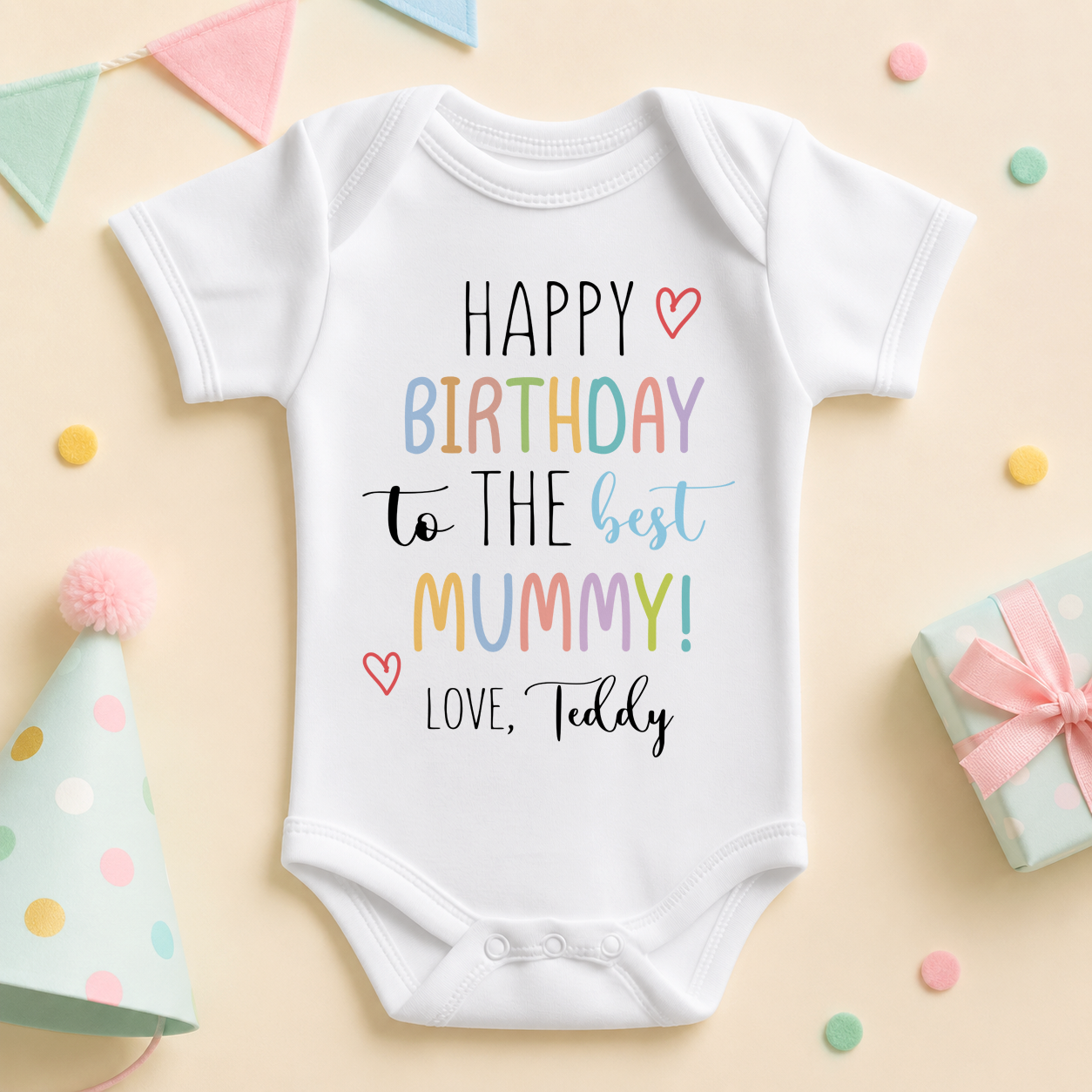 Mummy FF030B personalised baby vest bodysuit