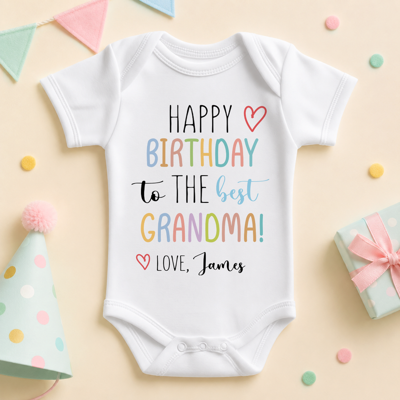 Grandma FF032B personalised baby vest bodysuit