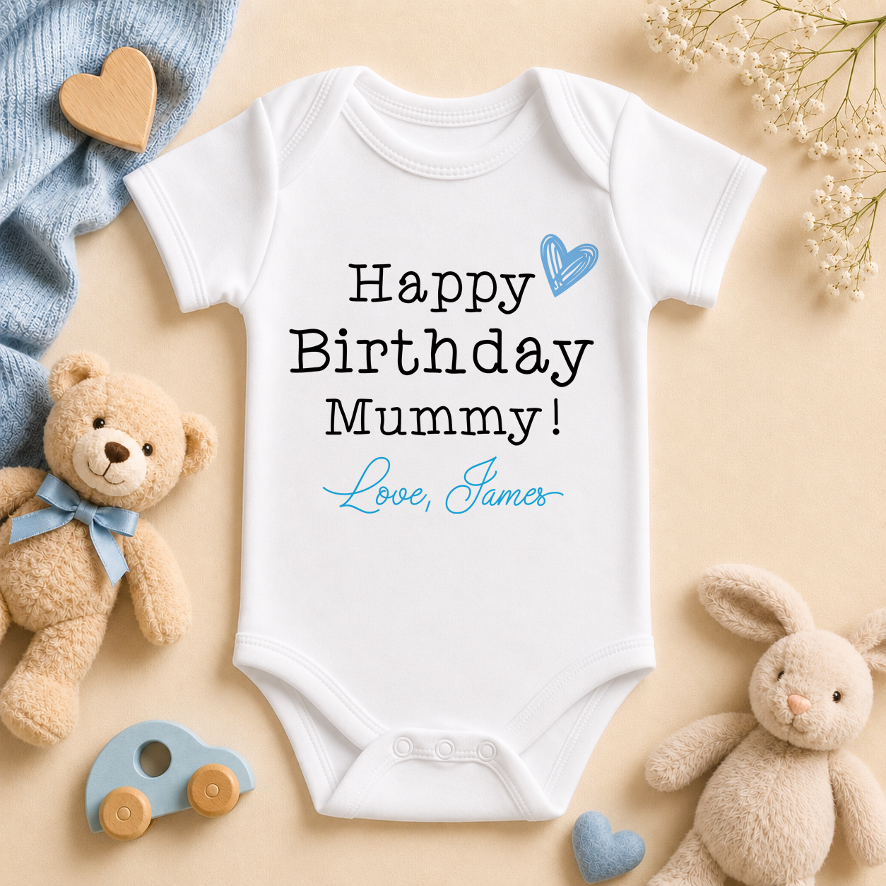 Mummy FF036B personalised baby vest bodysuit