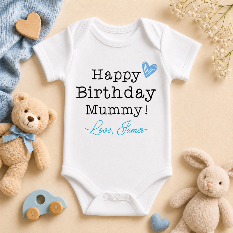 Mummy FF036B personalised baby vest bodysuit