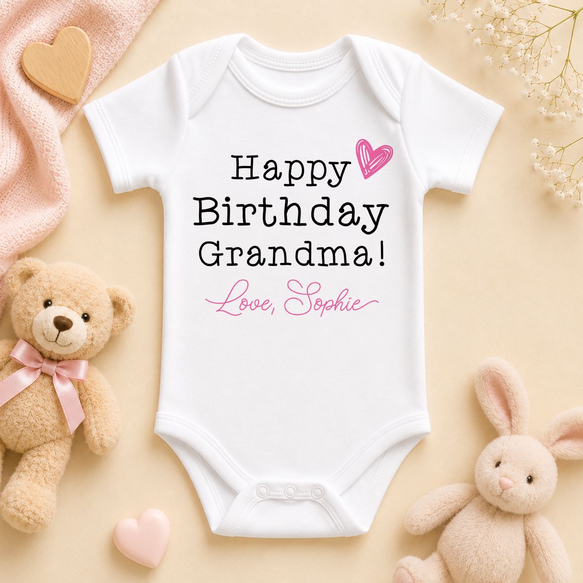 Grandma FF042B personalised baby vest bodysuit