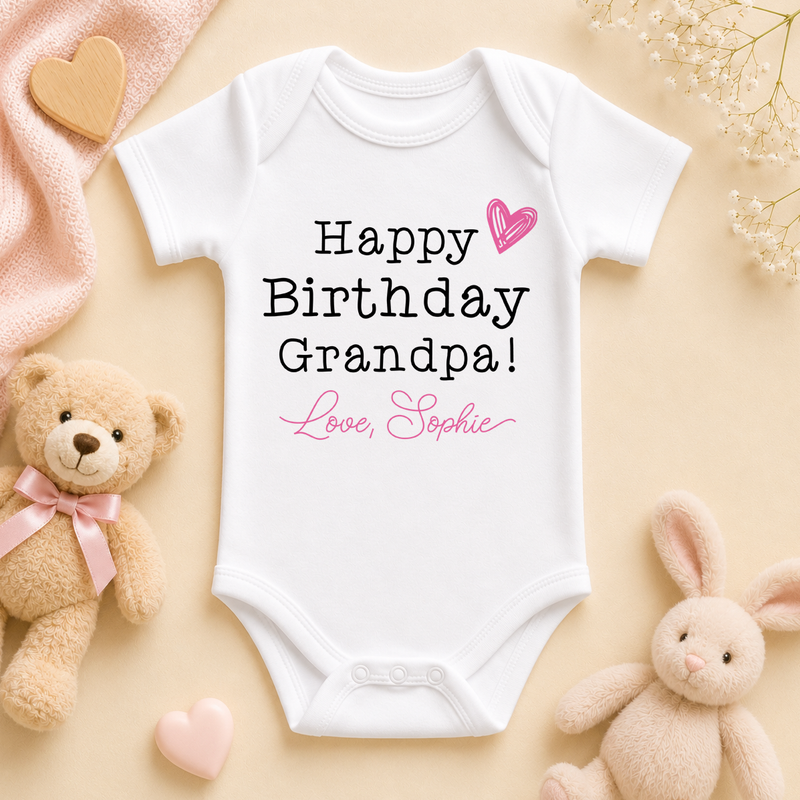Grandpa FF043B personalised baby vest bodysuit