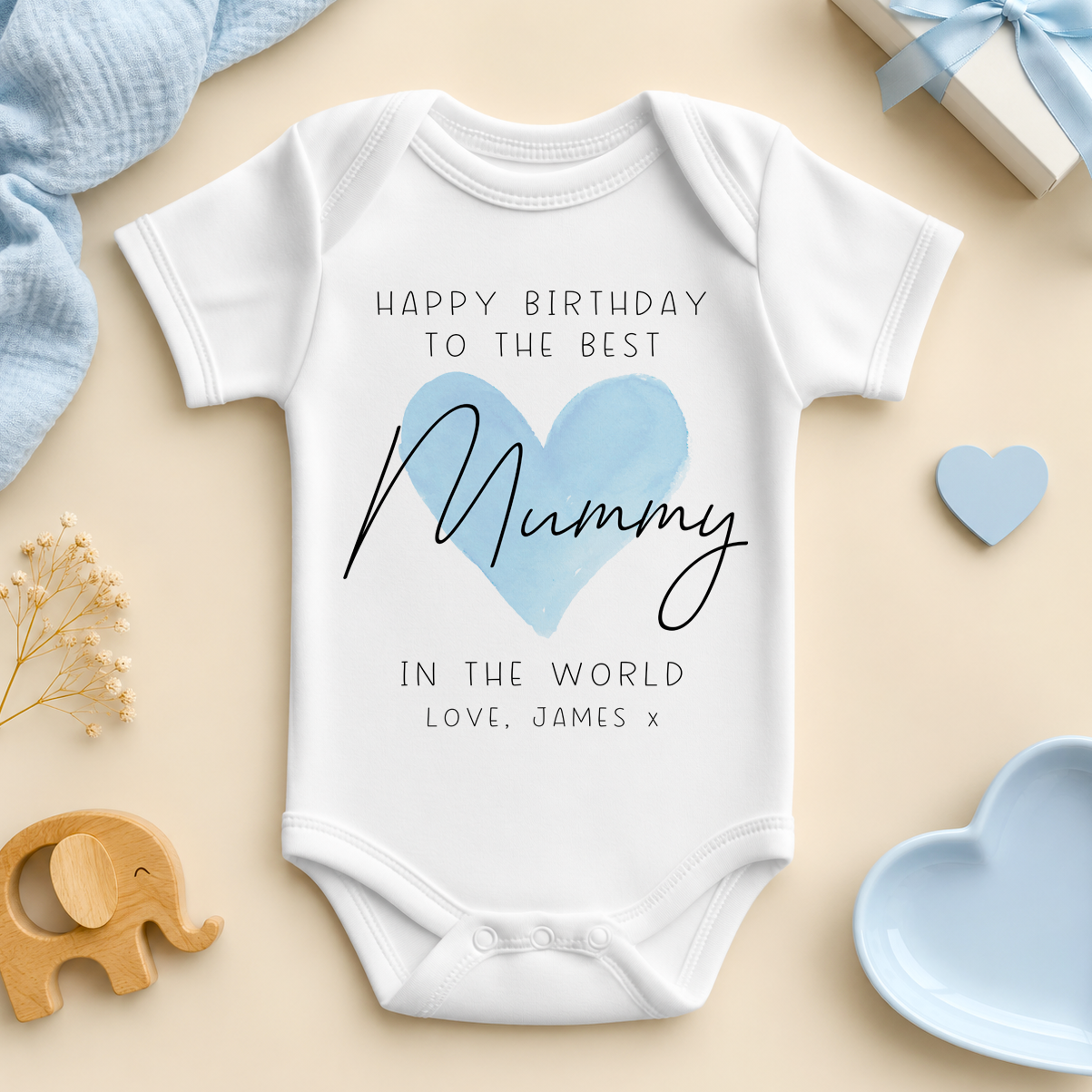 Mummy FF051B personalised baby vest bodysuit