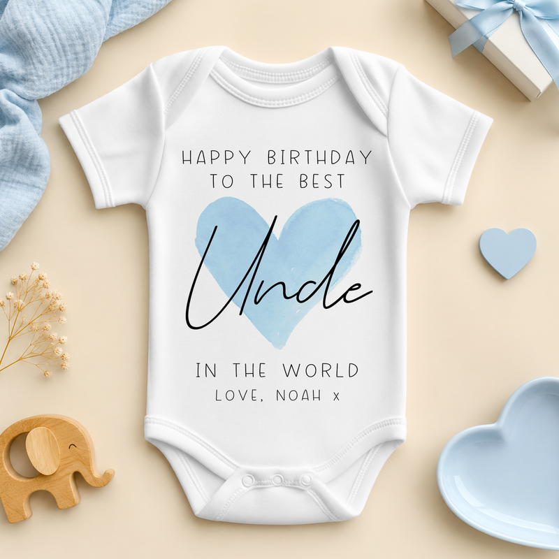 Uncle FF052B personalised baby vest bodysuit