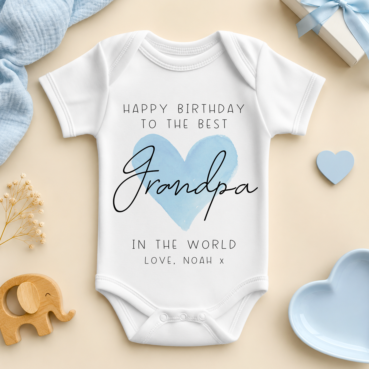Grandpa FF055B personalised baby vest bodysuit