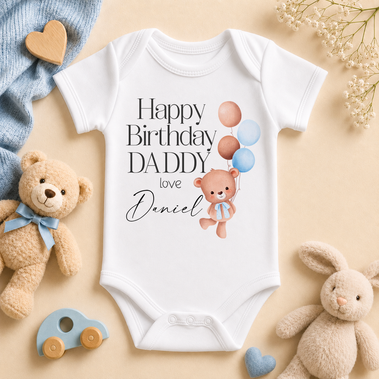 Daddy FF068B personalised baby vest bodysuit