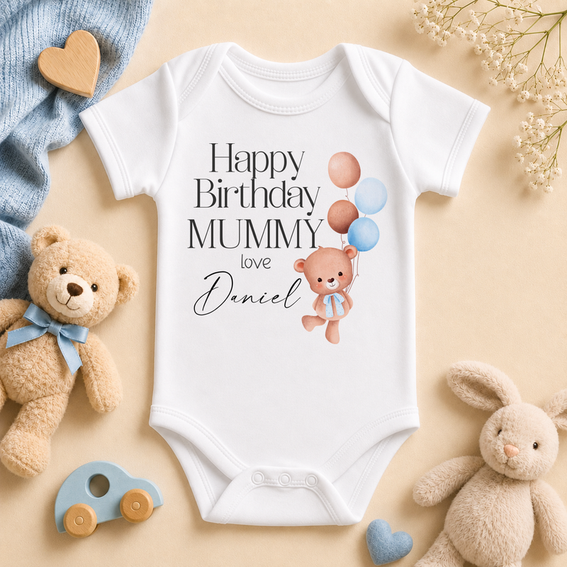 Mummy FF069B personalised baby vest bodysuit