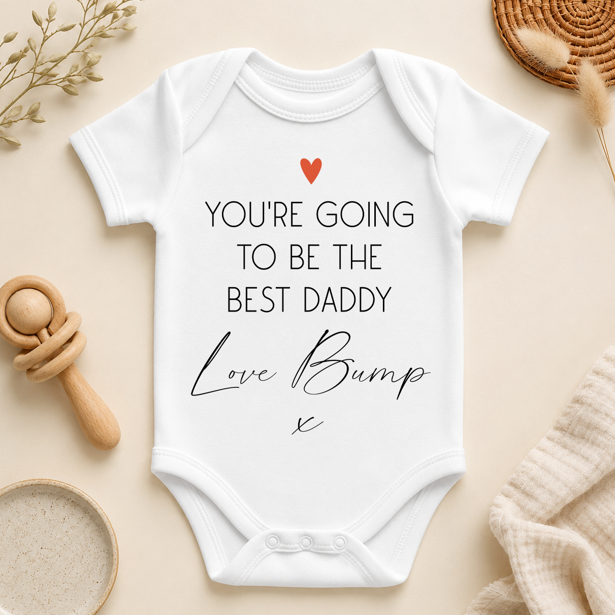You're going to be the best daddy pregnancy announcement baby vest bodysuit
