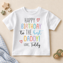 Personalised Happy Birthday Daddy T-Shirt for Kids