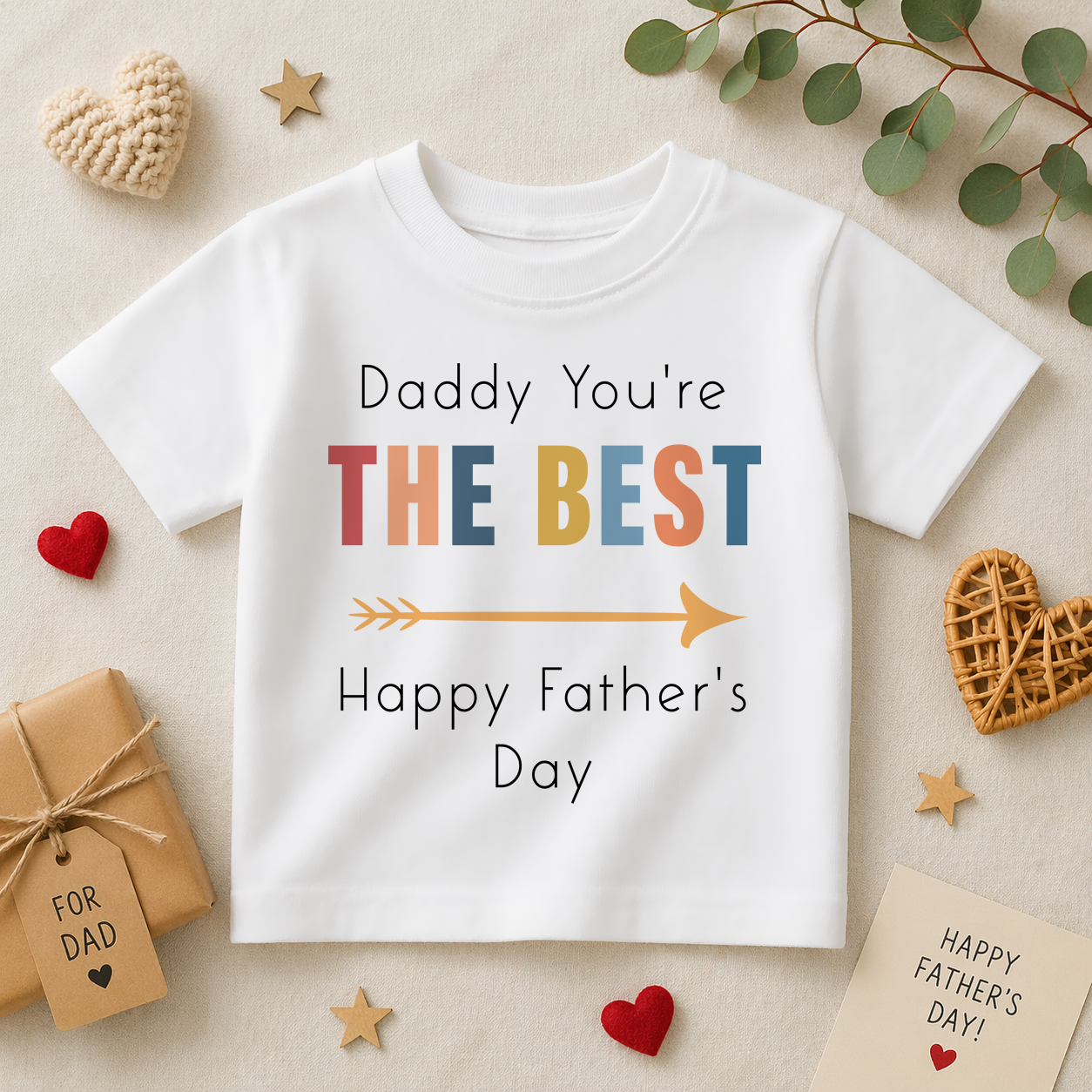 Father's Day 'Daddy You're The Best' T-Shirt for Kids