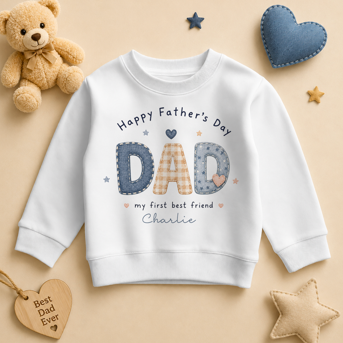 Personalised Father's Day Sweatshirt for Toddlers and Kids, DAD My First Best Friend