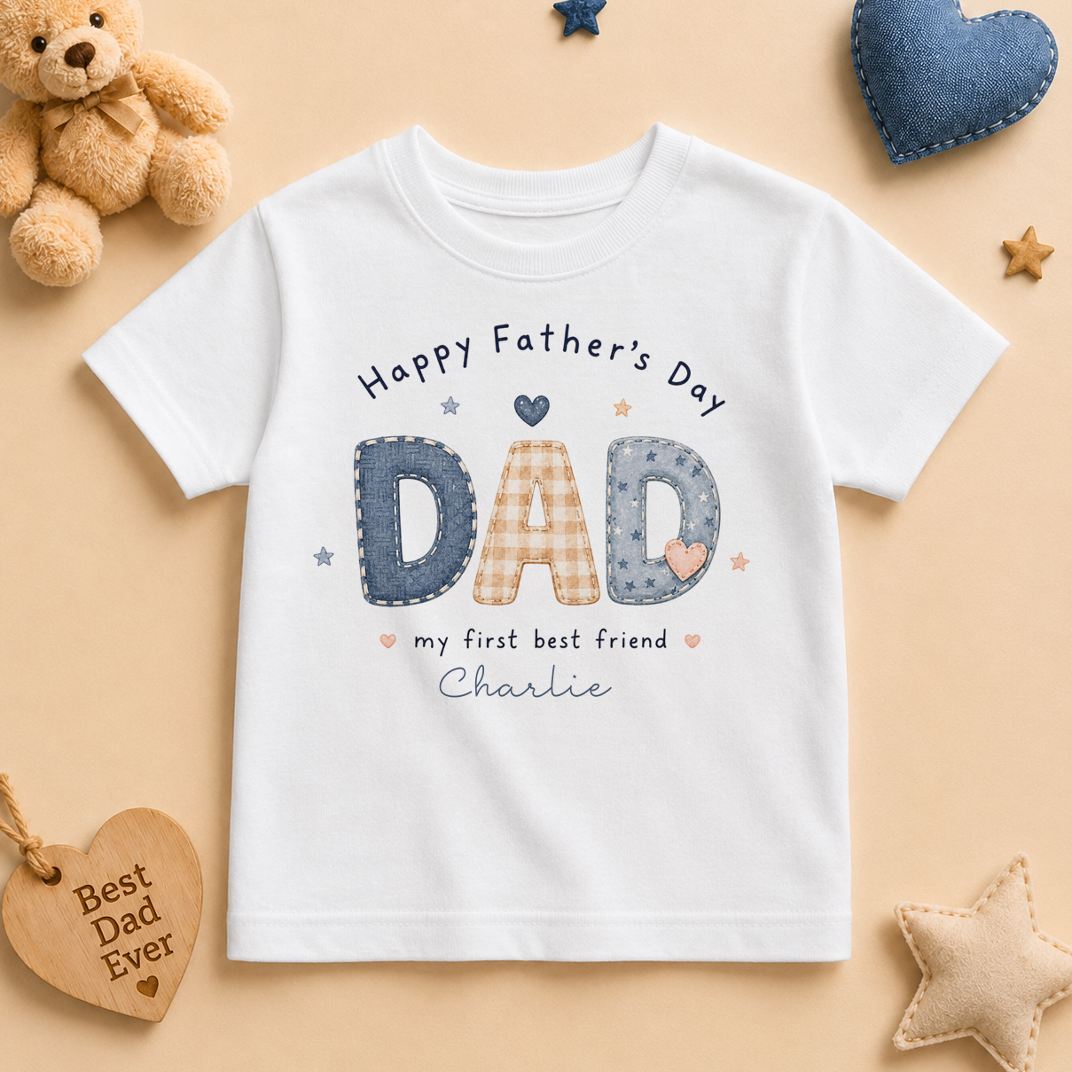 Personalised Father's Day T-Shirt for Toddlers and Kids, DAD My First Best Friend