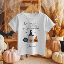 Personalised Halloween Ghost Pumpkin Kids T-Shirt