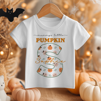 Personalised 3rd Birthday Pumpkin Filled Number T-Shirt for Kids