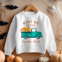 Halloween Teal Pumpkin Patch Truck Sweatshirt for Kids