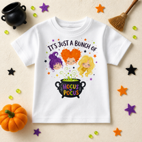 Halloween Three Witches Cauldron Hocus Pocus T-Shirt for Kids