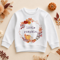 Halloween Autumn Pumpkin Wreath Sweatshirt for Kids