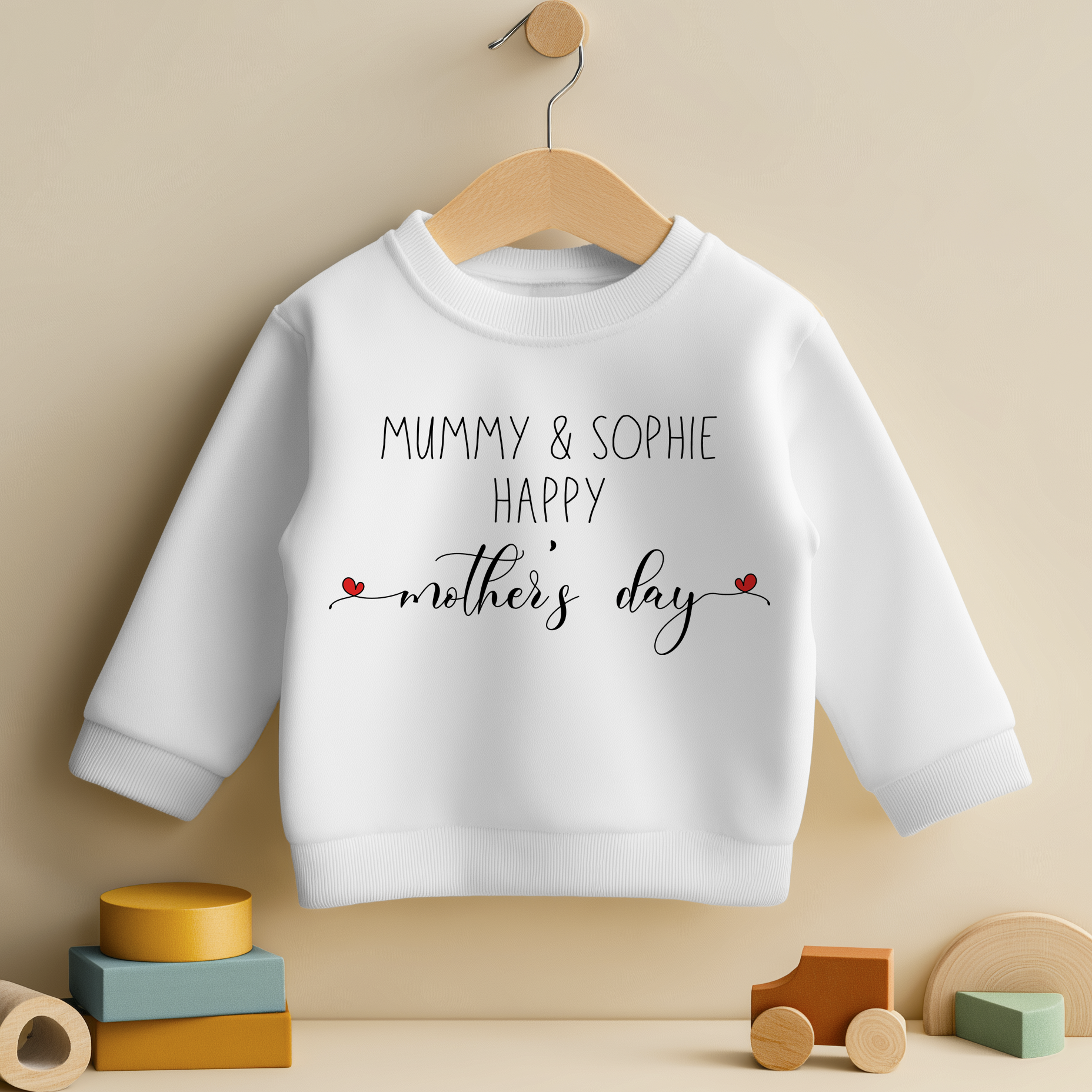 Mother's Day Personalised Name Toddler & Kids Sweatshirt