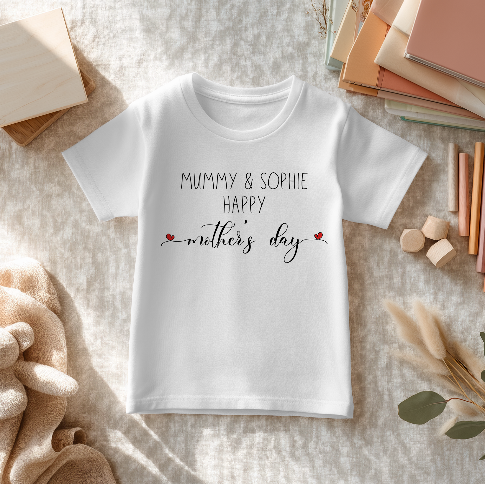 Mother's Day Personalised Name Toddler & Kids T Shirt