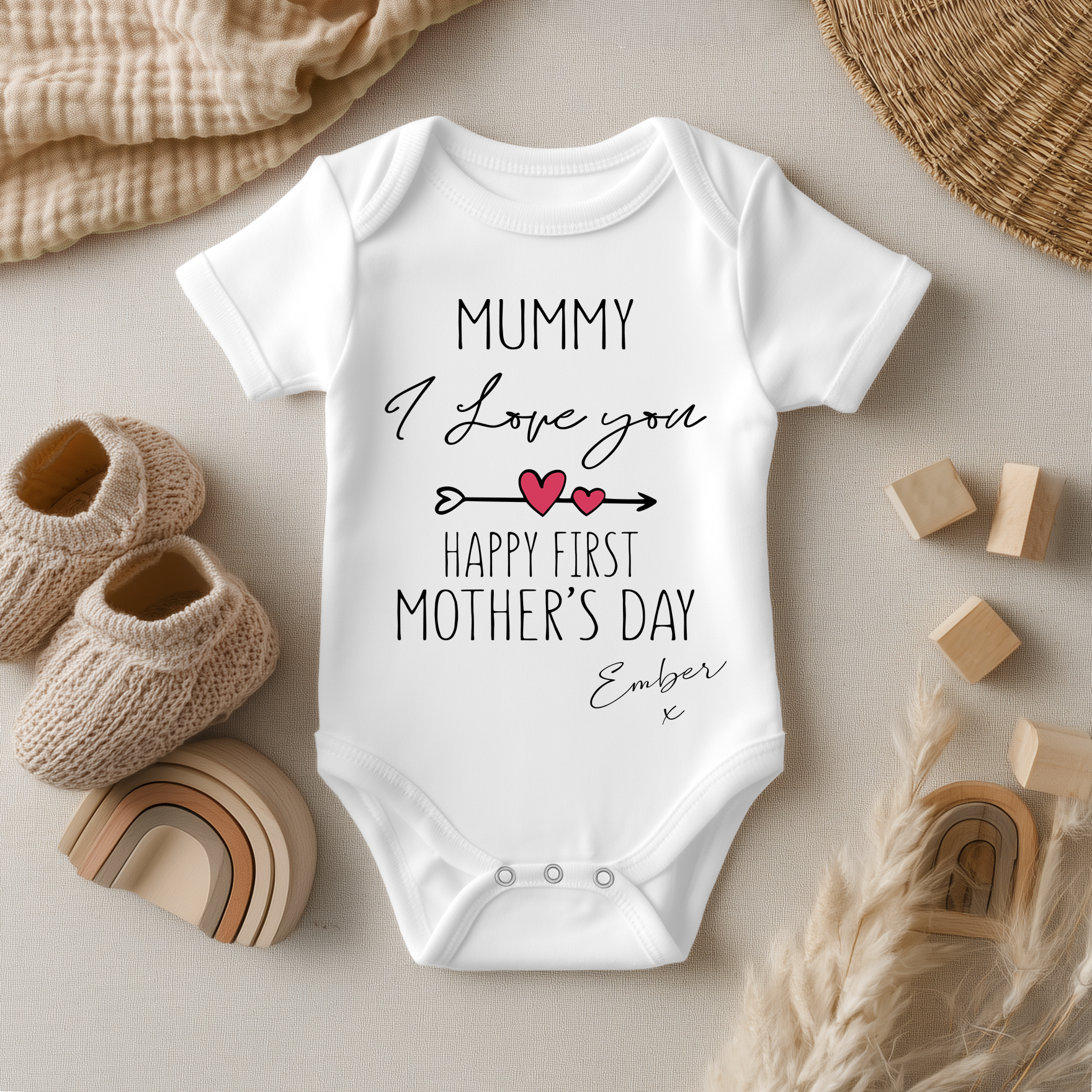 First Mother's Day Personalised Baby Bodysuit