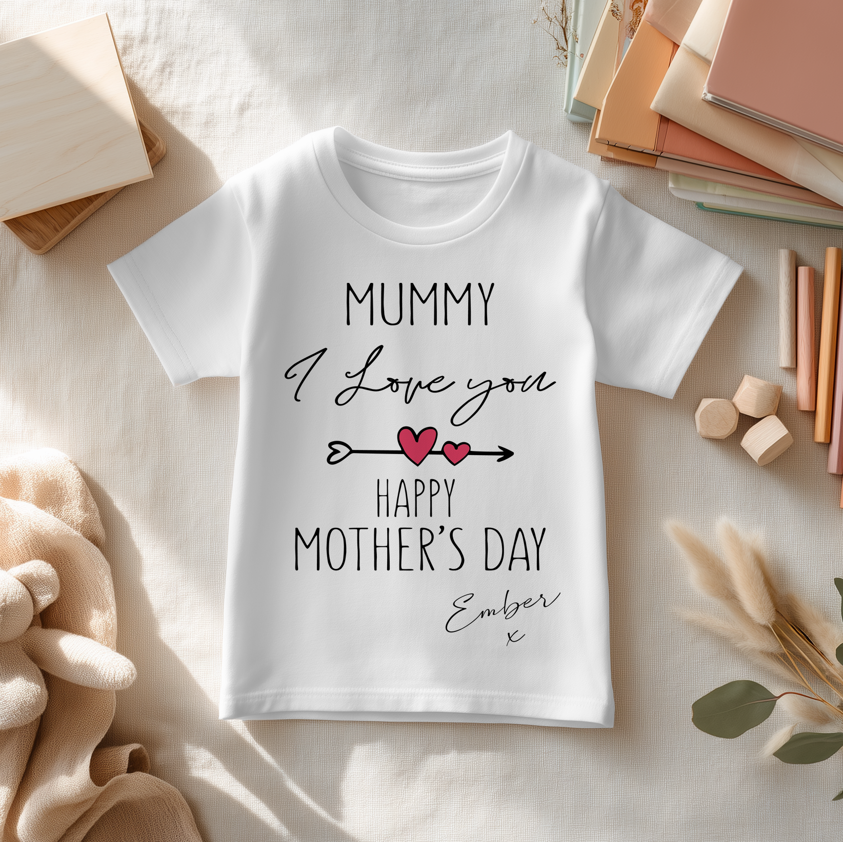 Mummy I Love You Mother's Day Personalised Toddler & Kids T Shirt
