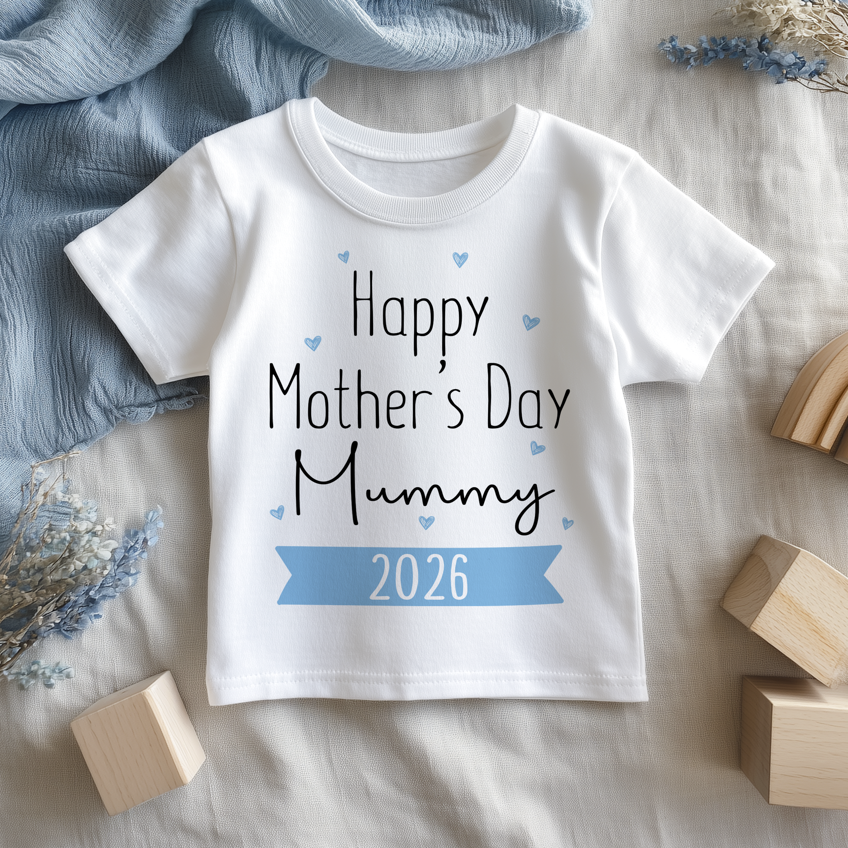 Happy Mother's Day Mummy Blue Style Toddler & Kids T Shirt
