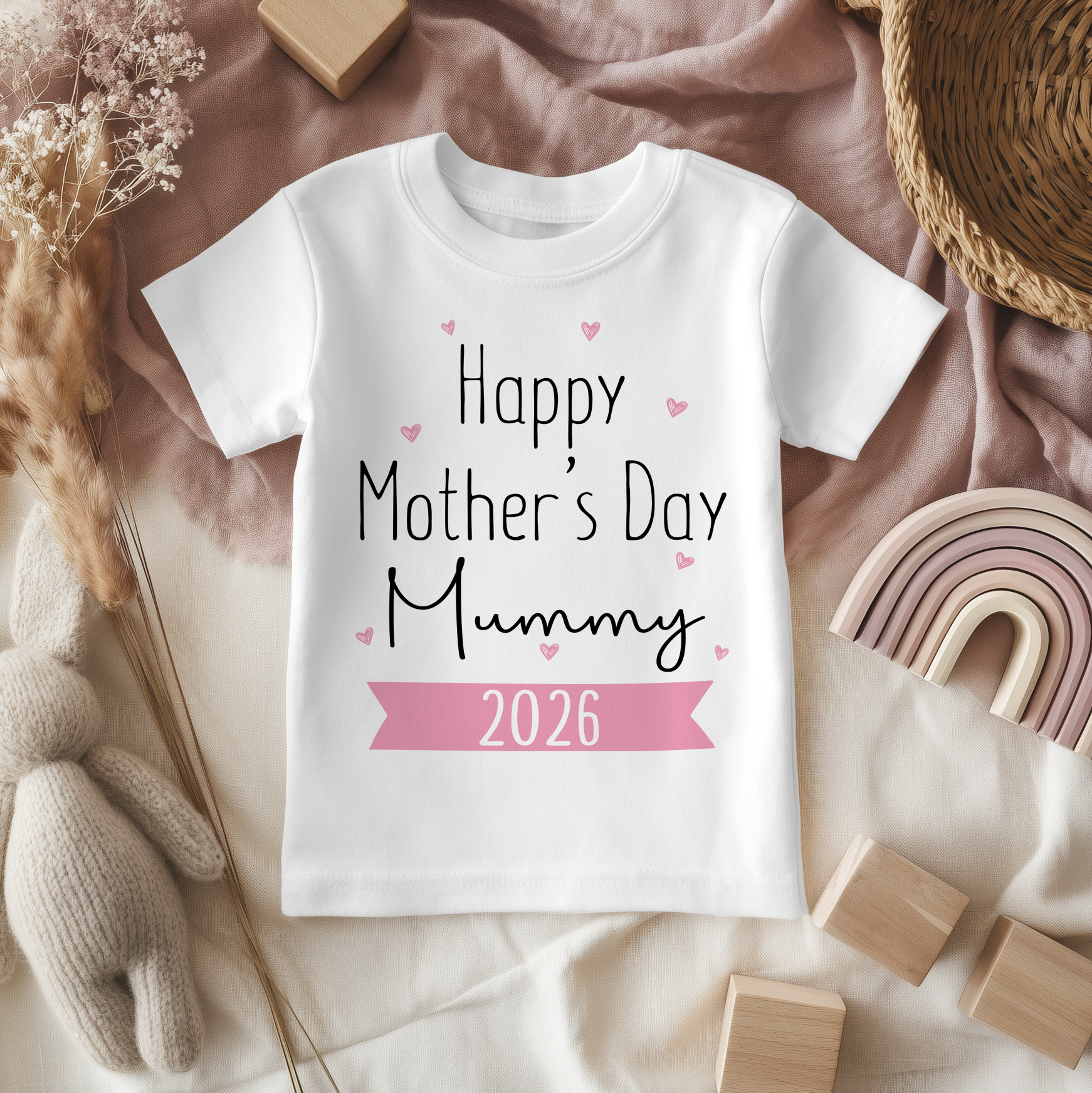 Happy Mother's Day Mummy Pink Style Toddler & Kids T Shirt