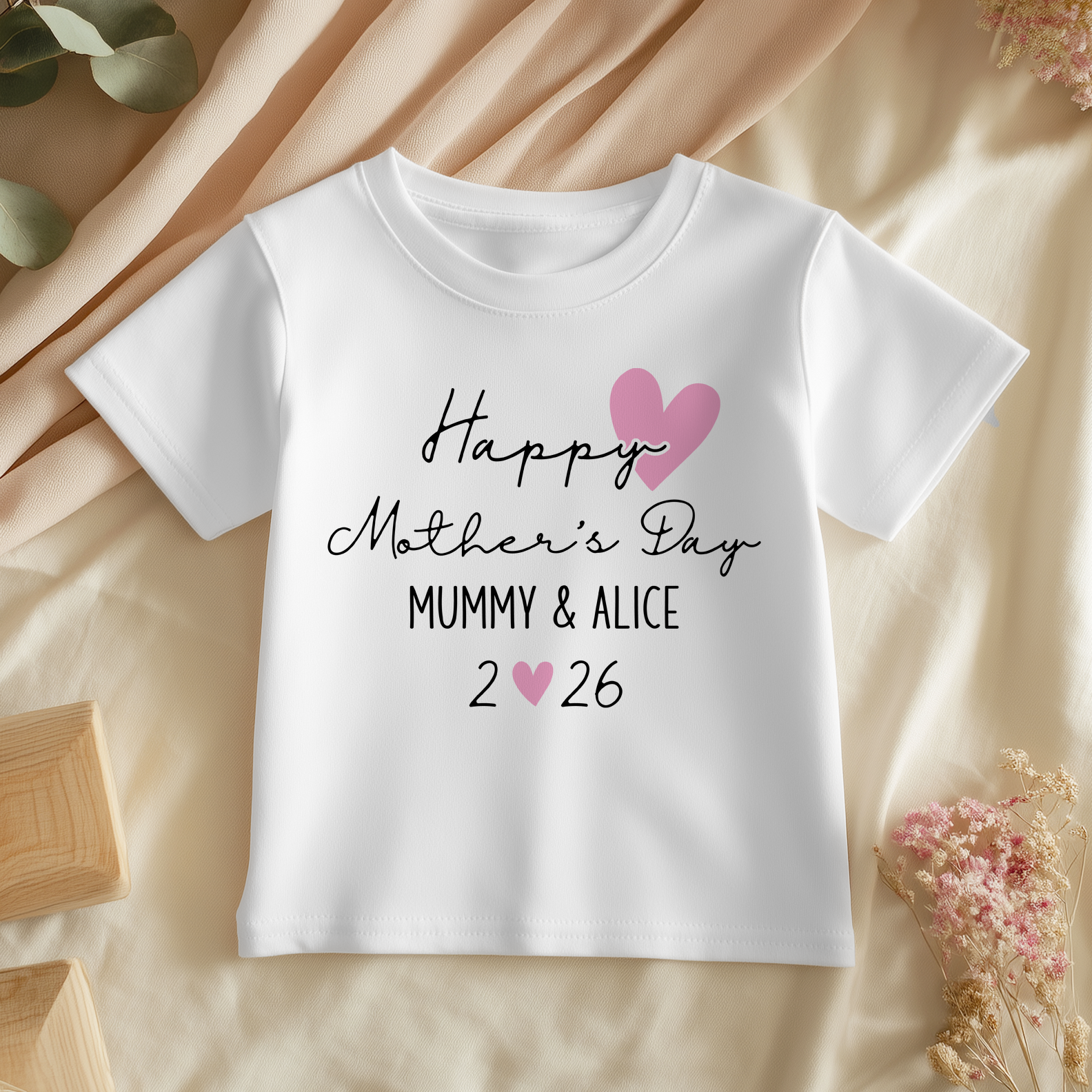Mother's Day Girl Personalised Toddler & Kids T Shirt