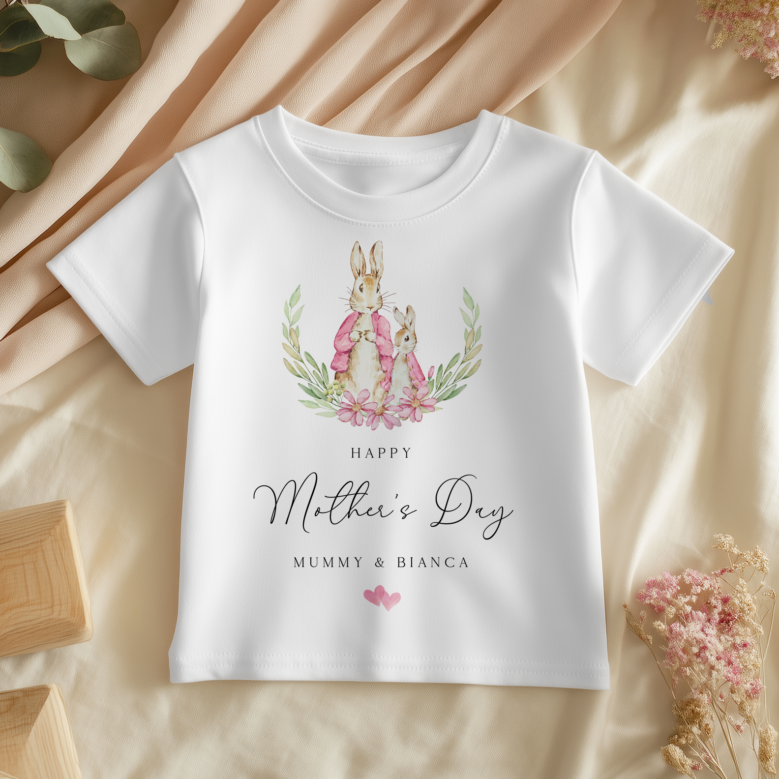 Mother's Day Peter Rabbit Inspired Girl Personalised Kids & Toddler T Shirt