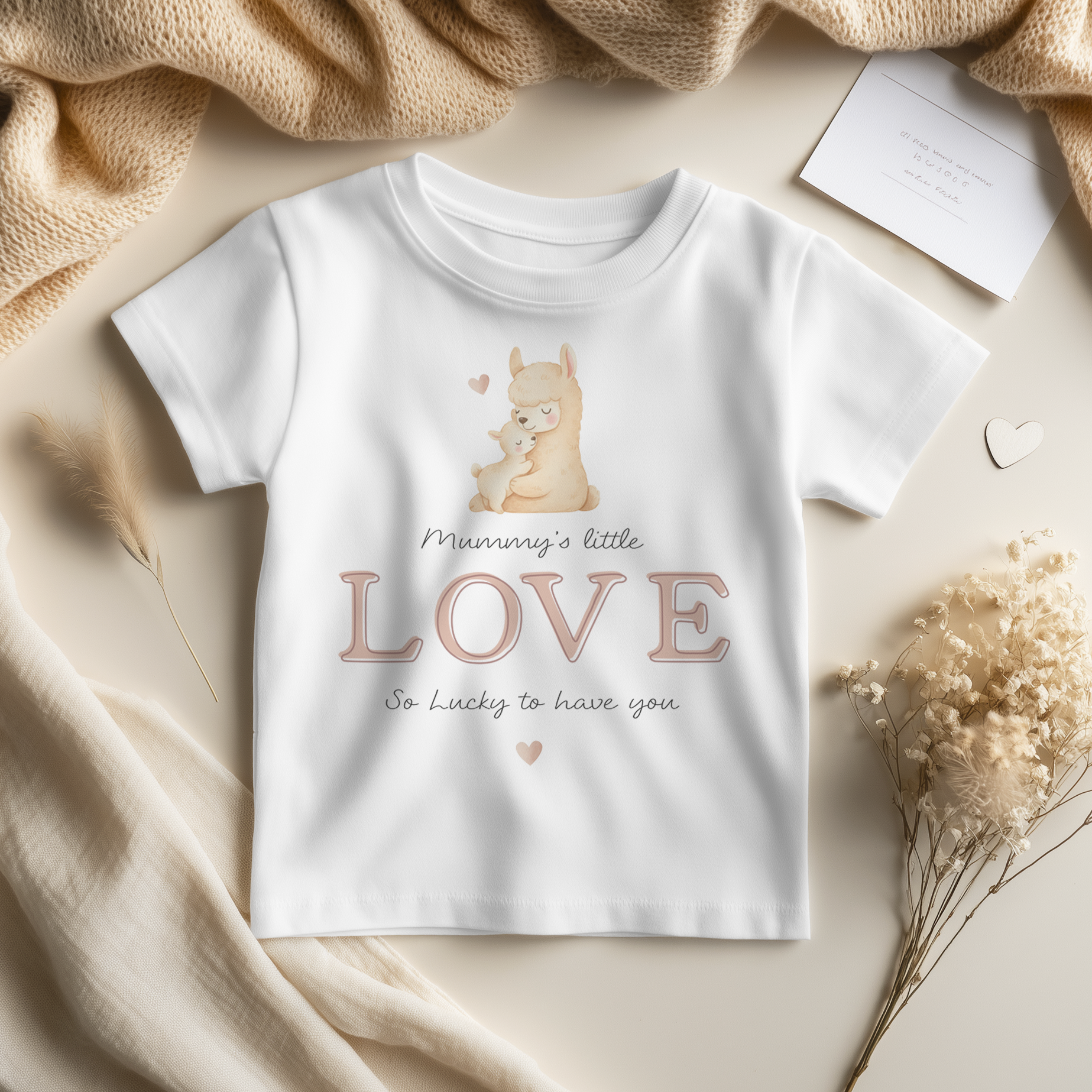 Mummy's Little Love Cute Llama Mother's Day Toddler & Kids T Shirt