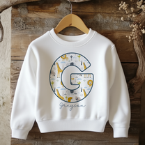 Personalised Safari Animals Initial Sweatshirt for Kids